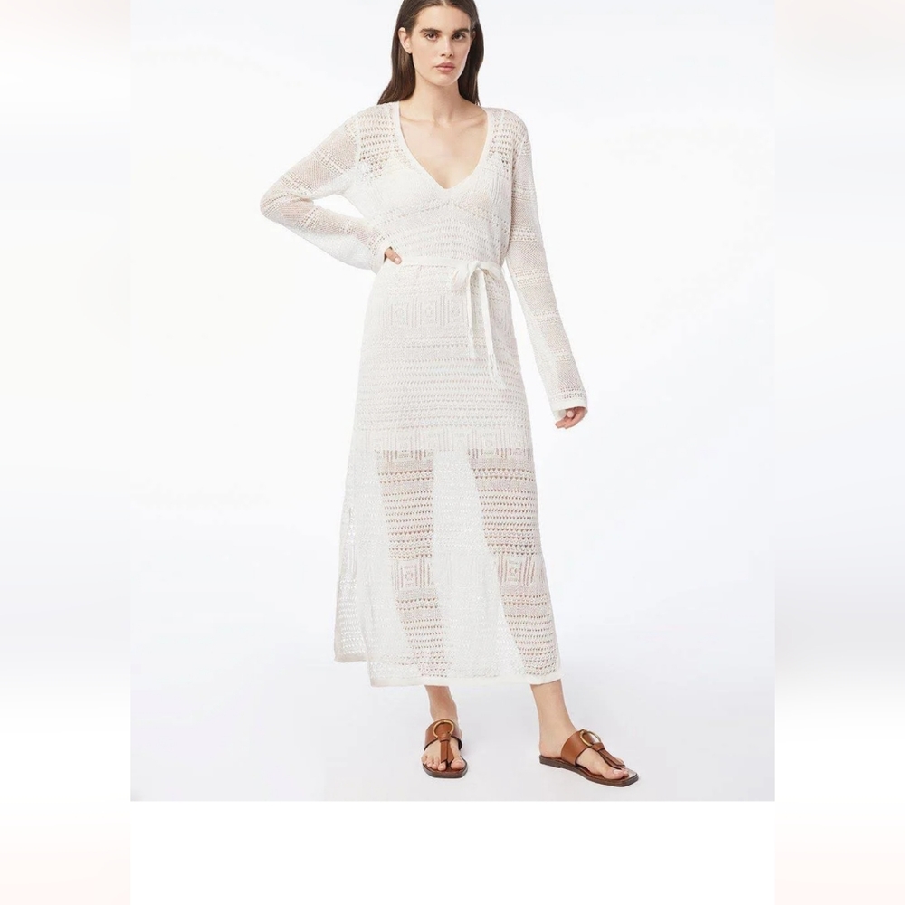 FRAME DEEP V SWEATER DRESS SIZE L